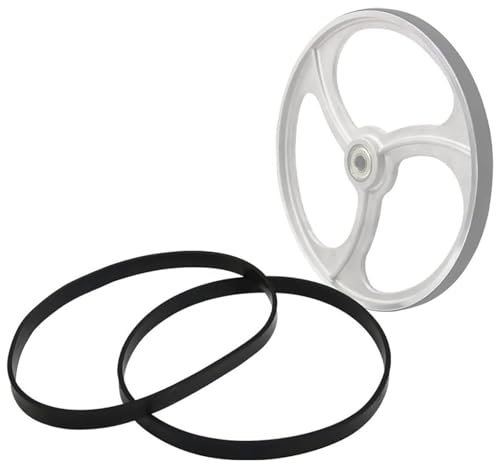 VZU 2er-Pack 8-Zoll Bandsägen Gummiband, Rutschfester Holzbearbeitung Bandsäge Gummiband Säge für Einhell Scheppach HBS20-Bandsäge-Scrollrad(8 inch, 205 mm, Schwarz)