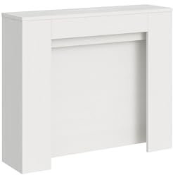 Consola extensible 90 x 25/211 cm Kivra blanco fresno