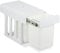 Relaxdays Cubo de Basura Cocina, 2 Compartimentos, 2X 8L, 35,5x25x47 cm, Extraíble, Papelera Reciclaje Fregadero, Blanco, Acero, Plástico, 2 x 8 L