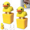 HOVCEH 2Pcs Quacking Duck Keychain, Duck F-idget Toy Keychain with Colorful Lights, Ducky Caps Keychain, Quacking Duck F-idget Toy Keychain, Keycaps That Quack, Key Board Clicker for Women Men