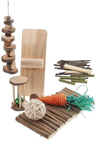 YARNOW Hamster-kauspielzeug Rattenkäfig-zubehör Mit Natürlichen Chinchillakäfig-spielzeugen Und Hamsterspielzeug Für Käfig