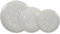 Santa Clara Vajilla Completa 12 Piezas de Vidrio Templado, Incluye 4 Platos Llanos de (24 cm), 4 Platos Hondos de (21 cm) y 4 Platos de Postre de (20 cm), Colección Camomila