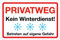 WANDKINGS Hinweisschild - Privatweg! Kein Winterdienst! - stabile Aluminium Verbundplatte - Wähle eine Größe - 20x15 cm