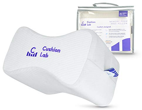 Cushion Lab Extra dichtes orthopädisches Kniekissen für Seitenschläfer mit hypoallergenem Bezug – Feste Beinstütze für Hüfte, Schwangerschaft, Ischias, Gelenk, Wirbelsäule, Rückenschmerzen –