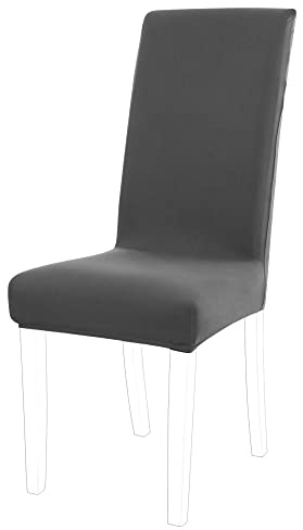 sourcing map High Back Dining Chair Covers, Stretch Removable Washable Bar Stool Slipcovers/Protectors, Spandex Chair Covers for Dining Room Kitchen Party Wedding Decoration Grey