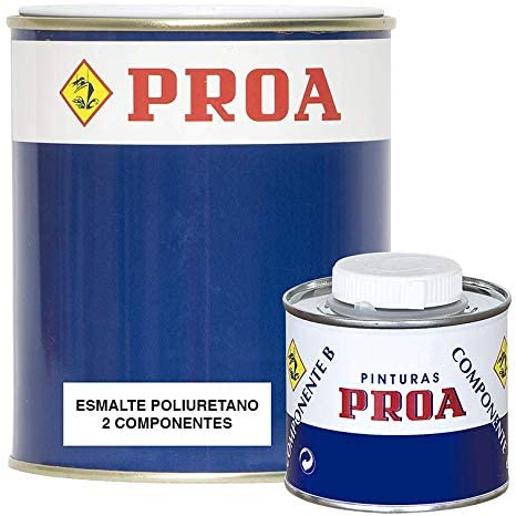 ESMALTE POLIURETANO DOS COMPONENTES BRILLANTE. Azul Piscinas. 4L+0,6L. Excelente adherencia para pintar sobre hierro, fibra, cristal.