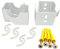 Designer Vertical Column Dual Arm Radiator Brackets (85mm (A) x67mm (B) x57mm (C), White)