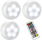 BLS AA-1035 LED Puck Lights - Wireless, Dimmable with Remote Control, Battery Operated, Under Cabinet & Cupboard Lights with Timer - Cool & Warm White - 3 Pack
