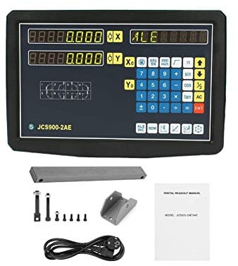 Lettura digitale 2 assi, Lettura digitale display DRO, Funzione multipla scala lineare 0-3020mm per tornio, alta frequenza di scansione, per fresatrice, smerigliatrice, ecc. 110-240V
