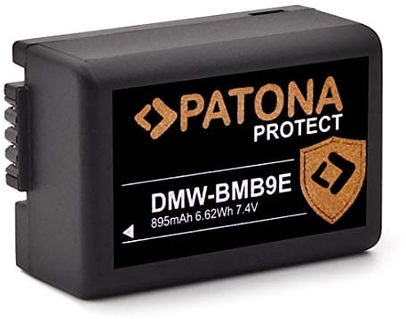 PATONA Protect Akku DMW-BMB9 E DMW BMB9E (895mAh) mit NTC Sensor und V1 Gehäuse - Kompatibel mit Panasonic Lumix DC FZ82 DMC FZ72 FZ62 FZ45 FZ48 FZ100 FZ150 Leica V-LUX 3