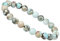 ELEDORO Handgefertigtes Edelstein Perlen Stretch Armband - Echte Steine 8mm (Larimar in Rot Eisen Matrix)