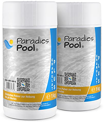 Paradies Pool pH Plus Granulat 2 kg, pH Heber Schwimmbecken Pool alkalisch