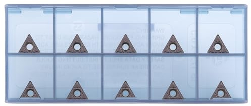 CDBP TCMT090204 / TCMT18,51 Inserti a Carburo di Tungsteno per Tornitura, Semifinitura di Acciaio Inox e Leghe, 10 pezzi
