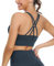 icyzone Damen Sport BH Starker Halt Gepolstert Training Bustier Top Fitness Yoga Bra (M, True Navy)