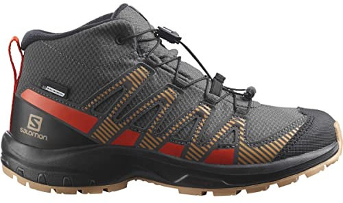 Salomon XA Pro V8 Mid ClimaSalomon Waterproof Kinder Outdoor-Aktivitätsschuhe, Präzise Passform, Grip und Schutz, Sportlicher Look, Magnet, 33
