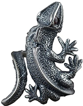 Holibanna Echsenring Ringe Langer Echsen Vintage Tier Finger Ring Dekorative Reptilien Ring Ehering Band Schmuck Kostüm Accessoire für Frauen M?nner Gecko- Ring Tier Offener Ring