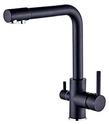 CHEWYNP Robinets d'évier ， Mitigeur monté sur Dck Rotation à 360 ° avec Fonctions de Purification de l'eau, Grue de Robinet mélangeur pour évier de Cuisine/D
