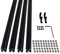 CNCYEAH 4 Stück 400mm Aluminiumprofil Extrusions Linearschiene Europäische Norm 20X20 V Typ Aluminium profil+4pcs L-Winkelsteckverbinder+50pcs T-Mutter+1pcs Schraubenschlüssel für 3D-Drucker CNC
