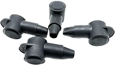 Exoda Polschutzkappe 4x schwarz für Kabel 16-50 mm² Kopf 18mm | Polschutzkappen, konisch zulaufende Kabeldurchführung, Schutz und Isolation, für Kabelquerschnitte 16-50 mm², Kopfdurchmesser