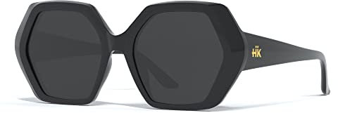 Hanukeii Unisex Mykonos Sonnenbrille, Schwarz, One Size