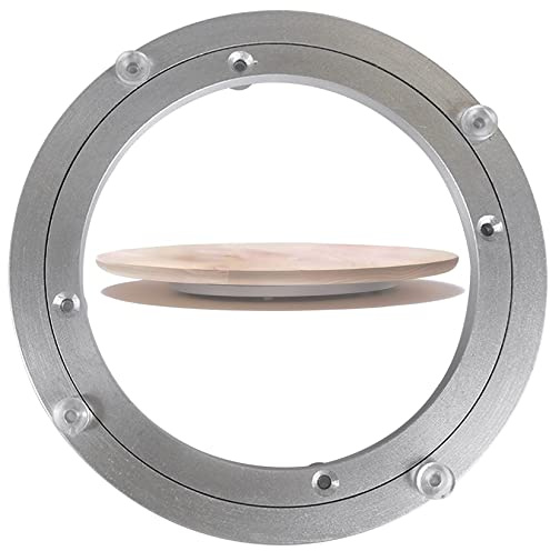 ESOYAWE Lazy Susan Kugellager Drehtisch Ø12-100 cm, Aluminiumlegierung Antirost Drehkranz Für Esstisch TV Monitor Fernsehtisch Küchenregal, rutschfest Stumm Tisch Runder Drehplatte