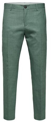 Selected Slhslim-Oasis Linen TRS Noos Pantalones de Traje, Verde Claro (Mezcla Verde Claro), 24 para Hombre