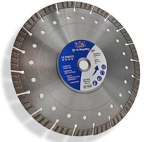300mm Diamond Cutting Discs For Petrol Disc Cutter, SX-16 MegaMax Segmented Diamond Blade for Masonry Cutting, Bricks, Reinforced Concrete, Granite, Roofing Tile