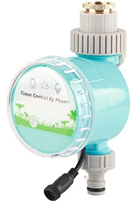 jerss Bewässerungs-Timer, Garten-Controller, Handy, Schlauch, Wasserhahn, USB, WLAN, Dual-Control, Bewässerungs-Controller, Countdown-Timer, Outdoor-Gartenschlauch, Zapfen, Schlauch-Timer