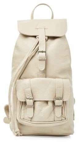 ROWDY Rucksack - Lederrucksack für Damen und Herren - Wanderrucksack retro - Handgefertigt aus 100% südafrikanischem Rindsleder - 40L - Farbton Stone