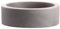 NICOLI Pot rond Echo SMALL en résine pour intérieur et extérieur, diamètre 25 x 12 cm, 30 x 14 h (Ø 25 x 12 cm, cendres)