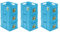 9x Euro Stapelbox 16l - 35 x 27 x 21 cm – Eco Aufbewahrungsbehälter Euro-box Stapelkasten Transport Eurobehälter aus PP, Sky Blue