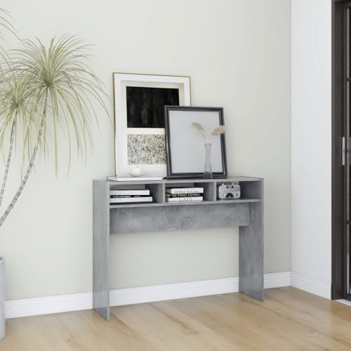 Générique Table Console Gris béton 105x30x80 cm Bois d'ingénierie,Tables d'appoint-808309