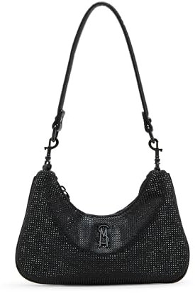 Steve Madden Damen Shoulder Bag with Swappable Straps Gift Set Chris Umhängetasche mit austauschbaren Riemen, Geschenkset, Schwarz