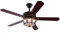 Ventiladores de techo Tiffany de 52 pulgadas con control remoto de luz Ventilador de techo con vidrieras vintage Aspas de madera Temporizador de 3 velocidades Accesorio de iluminación con control remo