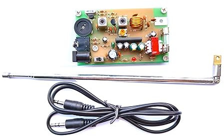 Jrpzcv Shortwave AM Radio Transmitter Board 21MHZ Crystal W Antenna Kit Campus Broadcast SW Ham Radio Amplifier(A)