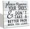 Shoes Off Wood Sign Please Remove Your Shoes & Don't Take a Better Pair When You Leave Wood Plaque Sign Funny Shoes Sign Rustic Home Decor Farmhouse Decor for Front Door Porch 8 * 8 inch