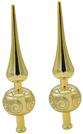 BCOATH 2st Weihnachtsbaumspitze Stern Kugelförmiger Weihnachtsbaumschmuck Weihnachtsbaum Baumkrone Dekoration Urlaub Baumspitze Weihnachtsbaum Liefert Festliche Baumspitze Plastik