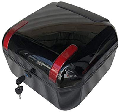 Motorradkoffer, Universal-Motorradkoffer, Motorrad-Tour-Heckbox, Tour-Pack-Heckbox, Gepäck für Harley Road Glide, Honda Yamaha Cruiser, Aufbewahrungskoffer, schwarz