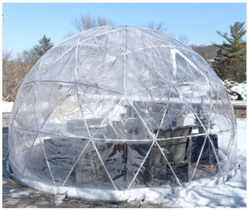 GAYAYAS Tenda a Cupola da Giardino, Tenda da Campeggio Trasparente Impermeabile a Cupola da Giardino, Adatta per Patio e luoghi da Pranzo, Gazebo a baldacchino, Tenda da Schermo, Stanza,3.6M