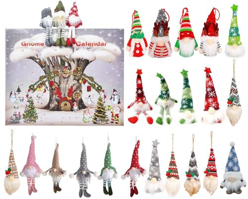 2024 Weihnachtswichtel Adventskalender Weihnachts-Adventskalender Mit 24 Wichtelpuppen, Weihnachts-Countdown-Kalender, Weihnachtswichtel-Dekorationen, Wichtel-Kalender-Dekoration