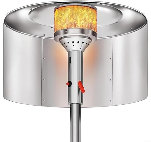 babominimer Patio Heater Reflector Hood,Umbrella Gas Patio Outdoor Heater,Electric Patio Heater Garden Haeting With 3 Large Panels
