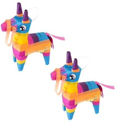 JOINPAYA 2stücke Handgemachte Bunte Pinata Esel-design Für Kindergeburtstag Fiesta-feier Und Cinco De Mayo Dekoration Zum Befüllen Mit Süßigkeiten Und Spielzeug