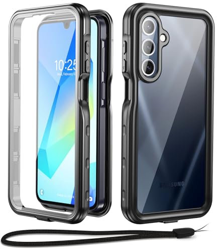 Beeasy Coque pour Samsung Galaxy A16 Etanche, IP68 Imperméable 360 Protection Intégrale Étui avec Protecteur d'Écran, Antichoc Waterproof Antipoussière Incassable Etui pour Samsung A16 4G/5G, Noir
