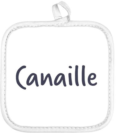 Manique de Cuisine - Canaille Surnom Femme Drôle - (17 x 17 cm)