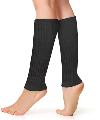 AUYAO Leg Warmers Wool for Women Winter, Ladies Girls 80s Knitted Leg Warmers, Women Fancy Stylish Soft Knee Warmers, Womens Girls Warm Wool Leg Warmers, Fashion Leg Warmer for Yoga Dance Skating