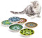 Ceramic Cat Bowls, 5.5 Inches Cat Food Bowls, Cat Dishes and Bowls Cute Kitten Bowl Whisker Fatigue Cat Bowl, Set of 6 Wide Shallow Cat Feeding Bowls, Microwave and Dishwasher Safe