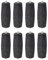8-Pack Electric Foot File Replacement Heads, Compatible Refill Rollers with Black Pumice Stone, Effective Hard Skin Remover for Smooth Feet, Fits Most Pedicure Devices