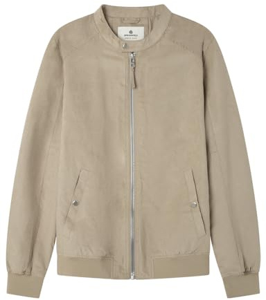 Springfield Suede Harrington Microperf With Zipper Closure, Inside Pocket, And Cuffs And Hem. Giacca in pelle scamosciata Uomo
