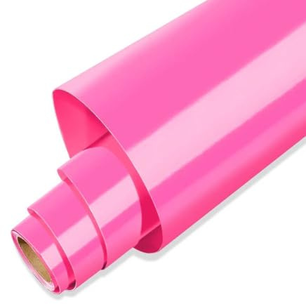 IModeur 30,5 x 900 cm PET-Träger Vinylfolie Plotter Leuchtend Rosa - Plotterfolie Vinyl Rolle für Silhouette Cameo, die meisten Schneidemaschine