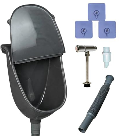 Urinal für den Außenbereich, Urinal zur Wandmontage, geruchshemmend, Deckel inklusive | Outdoor Urinal für Zuhause, Schuppen, Wohnmobile, Garage, Baustelle, öffentlichen Park, Camping,